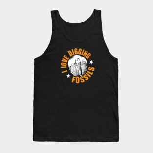 Fossil hunting tshirt - fun paleontology gift idea Tank Top